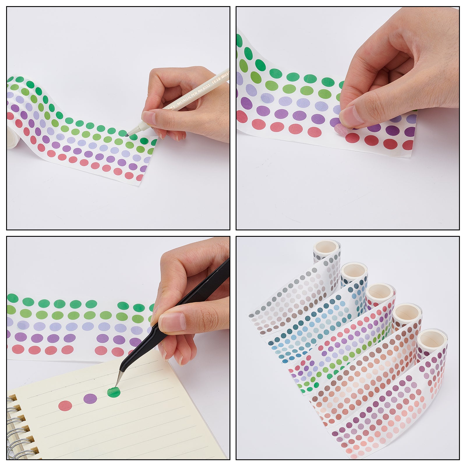 Self-Adhesive Colourful Dot Labels