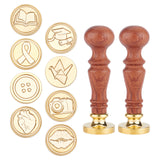 10PCS Wax Seal Stamp Set (Cap Book Paper Cranes Camera Button Heart)