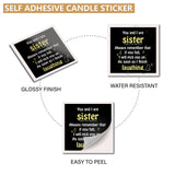Craspire Picture Stickers, Coated Paper, Square with Word, Black, 6.3x6.3cm, 30pcs/set