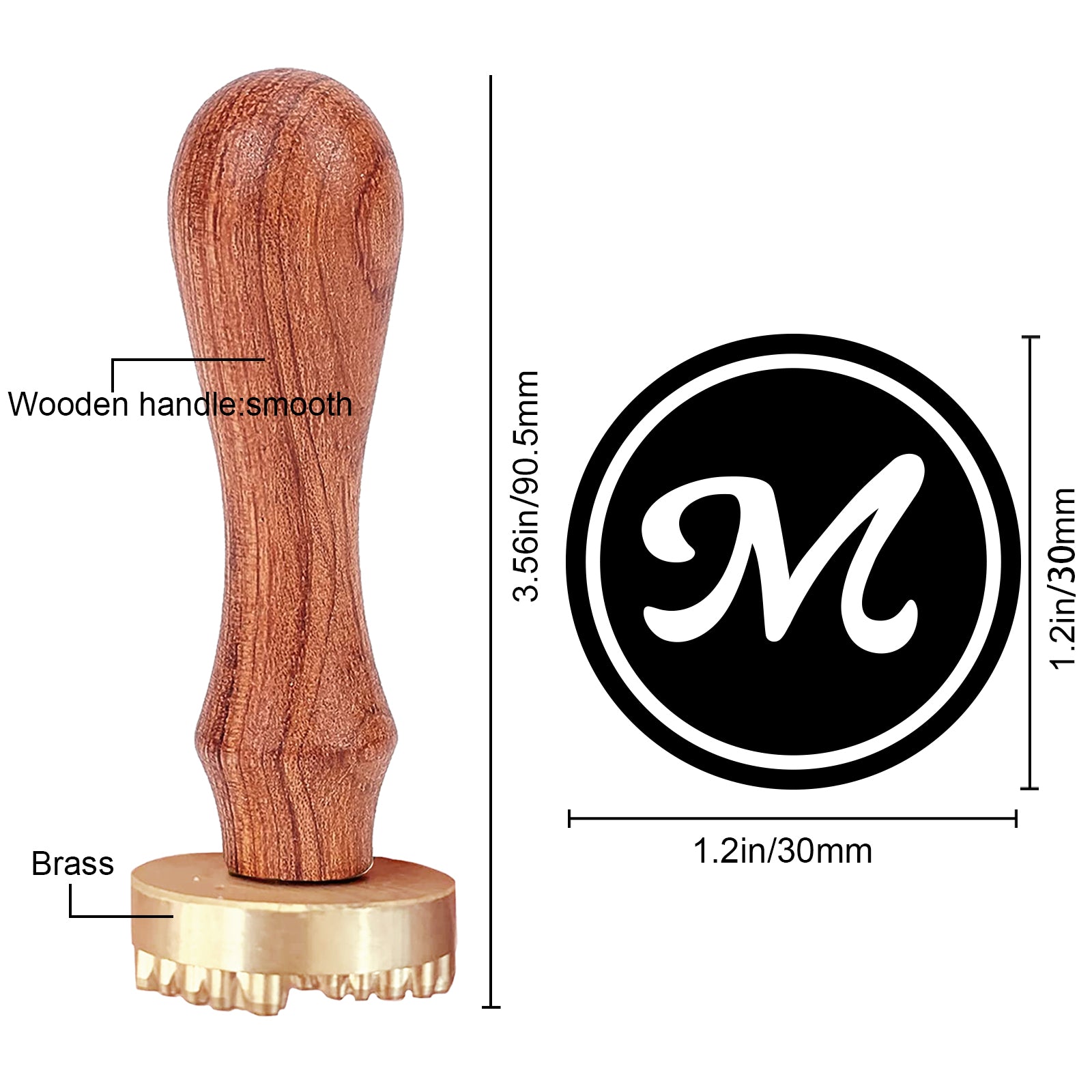 CRASPIRE Moon Ice Stamp Wood Handle Wax Seal Stamp