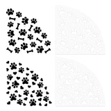 Dog Paw Stencils 2pcs Paw Print Template Fan shaped Dog Paw Print Stencils