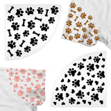 Dog Paw Stencils 2pcs Paw Print Template Fan shaped Dog Paw Print Stencils