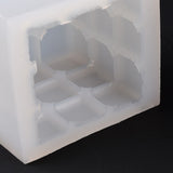 2PCS Magic Cube Candle Food Grade Silicone Molds, for Scented Candle Making, White, 71x74x67mm, Inner Diameter: 60x60x58mm