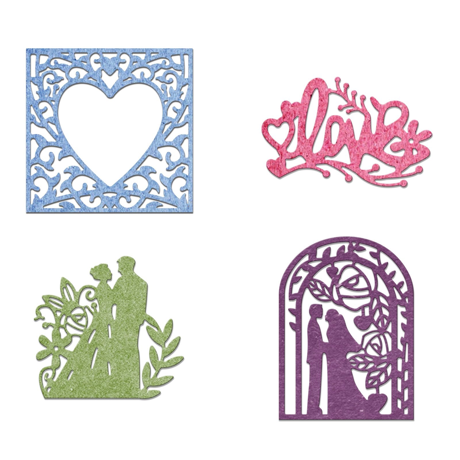 Wedding Metal Die Cuts for Card Making, Cutting Dies Invitation Stencils  Embossi