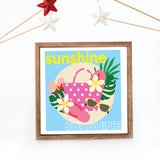 2Sheets Summer Die-Cuts Set Bikini Sunglasses Palm Leaves Cutting Dies for DIY Scrapbooking Festival Greeting Cards Diary Journal Making Paper Cutting Album Envelope Decoration