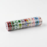 Craspire Mixed Pattern DIY Scrapbook, Decorative Adhesive Tapes, Mixed Color, 15mm, about 2.3m/roll