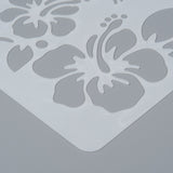 CRASPIRE Plastic Drawing Painting Stencils Templates, Rectangle, Flower Pattern, White, 25.5x17.4x0.04cm