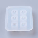 Silicone Bead Molds, Resin Casting Molds, For UV Resin, Epoxy Resin Jewelry Making, Abacus, White, 8.2x7.1x1.2cm, Hole: 2.5mm, Inner Size: 16mm