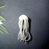 Sealife Model, UV Resin Filler, Epoxy Resin Jewelry Making, Jellyfish, White, 1.6x0.5cm