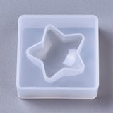 Silicone Molds, Resin Casting Molds, For UV Resin, Epoxy Resin Jewelry Making, Star, White, 45x45x14.5mm