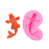 Koi/Carp Silicone Molds, Fondant Molds, For DIY Cake Decoration, Chocolate, Candy, UV Resin & Epoxy Resin Jewelry Making, Hot Pink, 72x46x22mm, Inner Diameter: 60x34mm