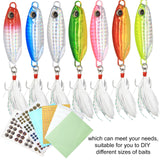 Craspire 20 Sheets 12 Styles PVC Plastic Fishing Lures Sticker, Mixed Color, 22sheets/box