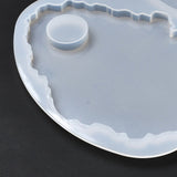 DIY Polygon Pendant Silicone Molds, Resin Casting Molds, for UV Resin & Epoxy Resin Jewelry Making, White, 133x275x7mm, Hole: 20mm, Inner Diameter: 122~123x84~93mm