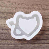 Shaker Molds, DIY Heart Quicksand Silicone Molds, Resin Casting Molds, for UV Resin, Epoxy Resin Craft Making, White, 46x59x11.5mm, Inner Diameter: 33x52mm