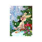 Craspire DIY Easter Theme Rabbit Pattern Full Drill Diamond Painting Canvas Kits, with Resin Rhinestones, Diamond Sticky Pen, Plastic Tray Plate and Glue Clay, Mixed Color, 405x300x0.2mm, Rhinestone: about 2.5mm in diameter, 1mm thick, 21bags, 5Set/Pack