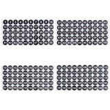 Craspire 4 Sheets 4 Style Flat Round Round Number Labels Stickers, Number Labels Circle Dot Decals, Black, 28x13.7x0.01cm, 1sheet/style