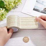 Craspire Non-woven Fabrics Imitation Wood Grain Adhesive Tape, Walnutwood Grain Repair Tape Patch, Flat, Light Goldenrod Yellow, 57mm, about 4.57m/roll