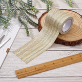 Craspire Non-woven Fabrics Imitation Wood Grain Adhesive Tape, Walnutwood Grain Repair Tape Patch, Flat, Light Goldenrod Yellow, 57mm, about 4.57m/roll