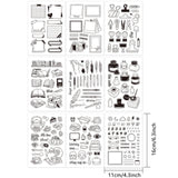 Craspire Acrylic Stamps, for DIY Scrapbooking, Photo Album Decorative, Cards Making, Stamp Sheets, Mixed Patterns, 16x11x0.3cm, 9 patterns, 1pc/pattern, 9pcs/set