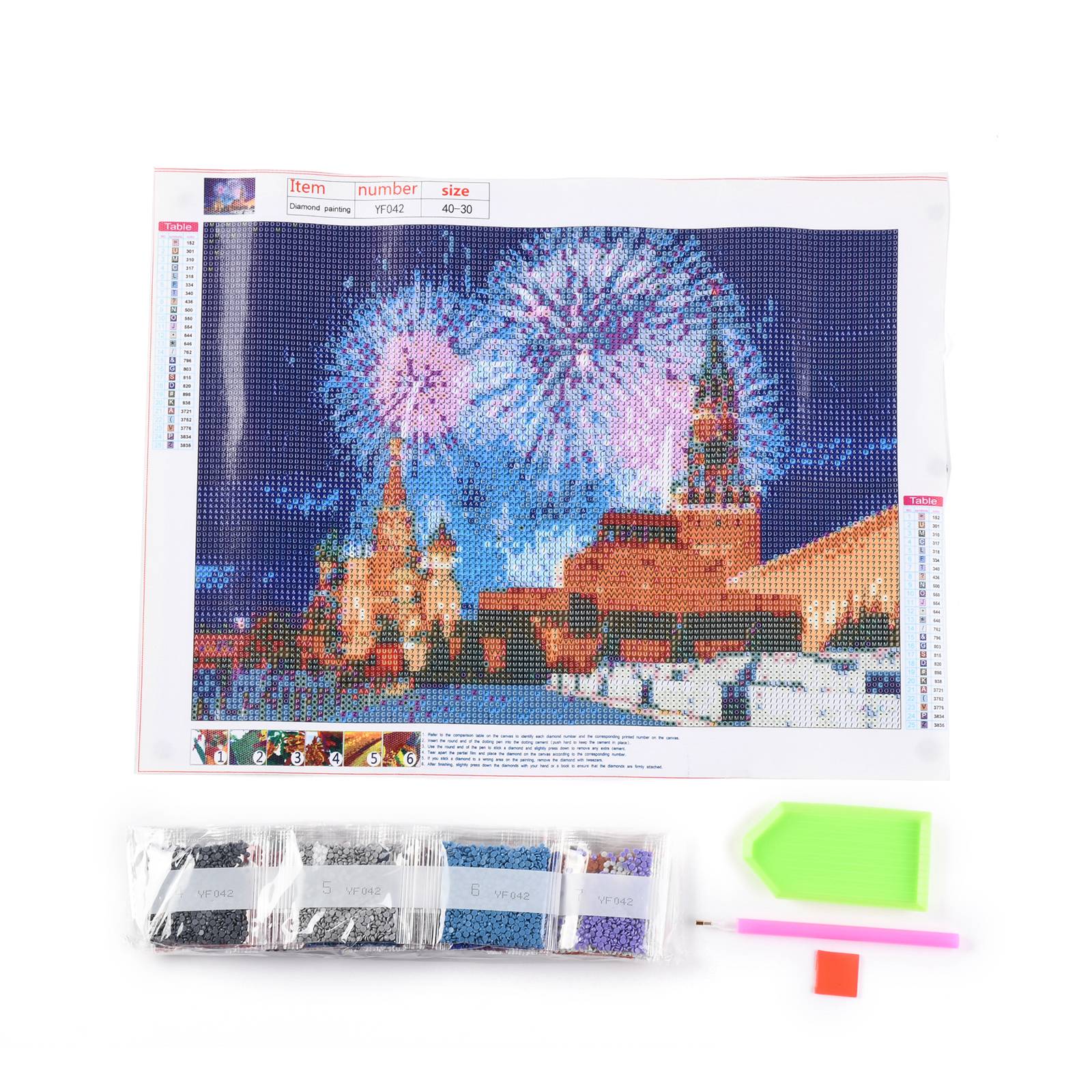 Craspire DIY Diamond Painting Canvas Kits for Kids, Including Canvas  Picture, Plastic Beads and Diamond Tray, Diamond Sticky Pen and Square  Clay