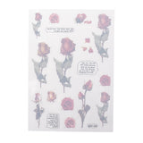Craspire Flower Pattern Self Adhesive Hot Stamping Stickers, DIY Hand Account Photo Album Decoration Sticker, Red, 15x10.5x0.05cm, 10sheets/set