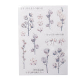 Craspire Flower Pattern Self Adhesive Hot Stamping Stickers, DIY Hand Account Photo Album Decoration Sticker, Floral White, 15x10.5x0.05cm, 10sheets/set