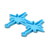 DIY 8 Pointed Star Pendant Silicone Molds, Resin Casting Molds, for UV Resin & Epoxy Resin Jewelry Making, Deep Sky Blue, 58x82x4mm, Hole: 2mm, Inner Diameter: 54x38.5mm