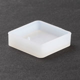 Square Pendant Silicone Molds, for UV Resin, Epoxy Resin Jewelry Making, White, 28.5x28.5x7.5mm