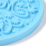 Christmas Ball with Snowflake Pendant Silicone Molds, Resin Casting Molds, for UV Resin, Epoxy Resin Craft Making, Deep Sky Blue, 81x75x6mm, Hole: 3mm