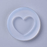 Silicone Molds, Resin Casting Molds, For UV Resin, Epoxy Resin Jewelry Making, Heart, White, 53x8mm, Heart: 25x34mm