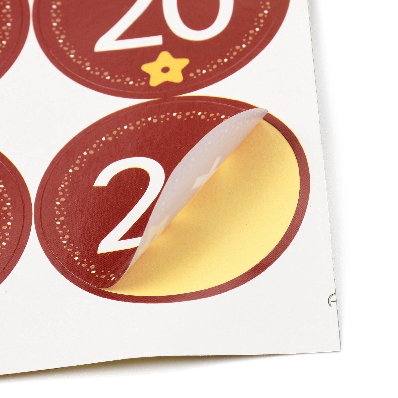 Craspire Christmas Advent Calendar Stickers, 1~24 Number Christmas