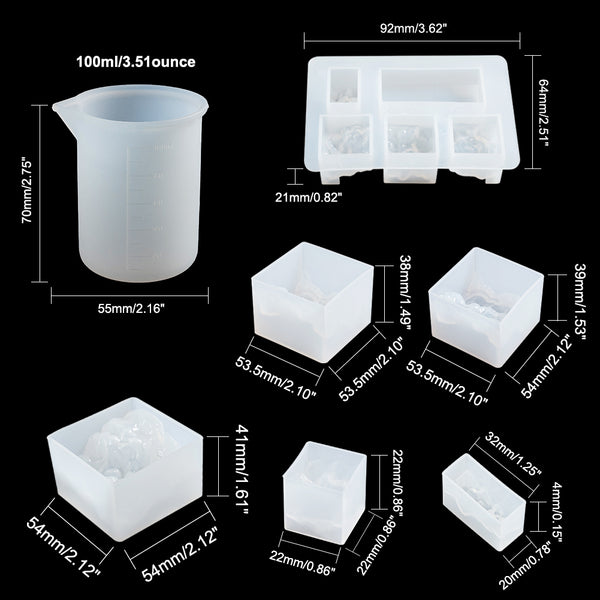 CRASPIRE DIY Resin Casting Molds Kits, with Mountain Style Silicone ...