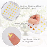 Craspire 80 Sheets 2 Color Cartoon Animal Meal Stickers, Adhesive Square Paper Labels, Gold & Black, Rooster Pattern, 6.6~7.8x8.1~9x0.02cm, 30pcs/sheet, 40sheets/color