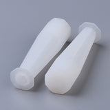 Pendulum Crystal Silicone Molds, Quartz Crystals Pendants Molds, For UV Resin, Epoxy Resin Jewelry Making, White, 2x8cm, Inner Diameter: 1cm