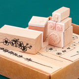 22PCS Plant & Flower Decorative Mounted Rubber Stamp Set