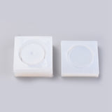 Silicone Storage Box Molds, Resin Casting Molds, For UV Resin, Epoxy Resin Jewelry Making, White, 39x39x9~18mm, Inner: 28mm, 2pcs/set