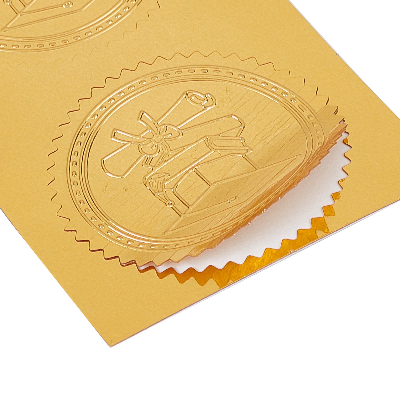 40ea. Glossy Gold Foil Embossing Labels - Embossing Labels