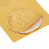 100pcs Embossed Gold Foil Certificate Seals Self Adhesive Stickers-11