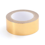Craspire Foil Masking Tapes, Solid Color, DIY Scrapbook Decorative Adhesive Tapes, for Craft and Gifts, Gold, 15x37.5x15mm