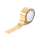 Craspire Foil Masking Tapes, Solid Color, DIY Scrapbook Decorative Adhesive Tapes, for Craft and Gifts, Gold, 15x37.5x15mm