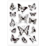 Craspire Beautiful Butterfly Clear Stamps Silicone Stamp Cards for Card Making Decoration and DIY Scrapbooking