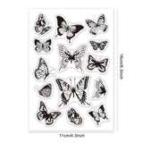 Craspire Beautiful Butterfly Clear Stamps Silicone Stamp Cards for Card Making Decoration and DIY Scrapbooking