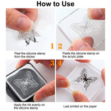 Craspire Beautiful Butterfly Clear Stamps Silicone Stamp Cards for Card Making Decoration and DIY Scrapbooking