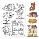 CRASPIRE PVC Plastic Stamps, for DIY Scrapbooking, Photo Album Decorative, Cards Making, Stamp Sheets, Cat Pattern, 16x11x0.3cm