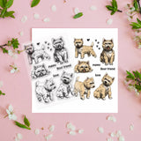 Craspire PVC Plastic Stamps, for DIY Scrapbooking, Photo Album Decorative, Cards Making, Stamp Sheets, Dog Pattern, 16x11x0.3cm