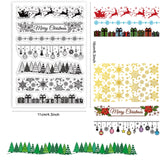 Craspire PVC Plastic Stamps, for DIY Scrapbooking, Photo Album Decorative, Cards Making, Stamp Sheets, Christmas Themed Pattern, 16x11x0.3cm