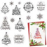 Merry Christmas Silicone Clear Stamps Christmas Tree Happy New Year Mistletoe Patterns Clear Stamps