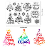 Merry Christmas Silicone Clear Stamps Christmas Tree Happy New Year Mistletoe Patterns Clear Stamps