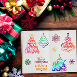 Merry Christmas Silicone Clear Stamps Christmas Tree Happy New Year Mistletoe Patterns Clear Stamps