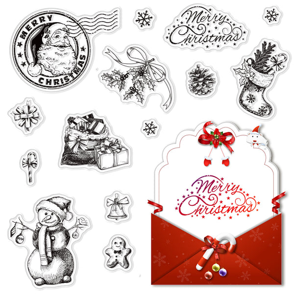 Wholesale CRASPIRE Clear Silicone Stamps Christmas Snowman Clear Stamps  Vintage Transparent Silicone Stamps Clear Rubber Scrapbooking Stamps for  Card Making DIY Thanksgiving Card Photo Album Decor Craft 